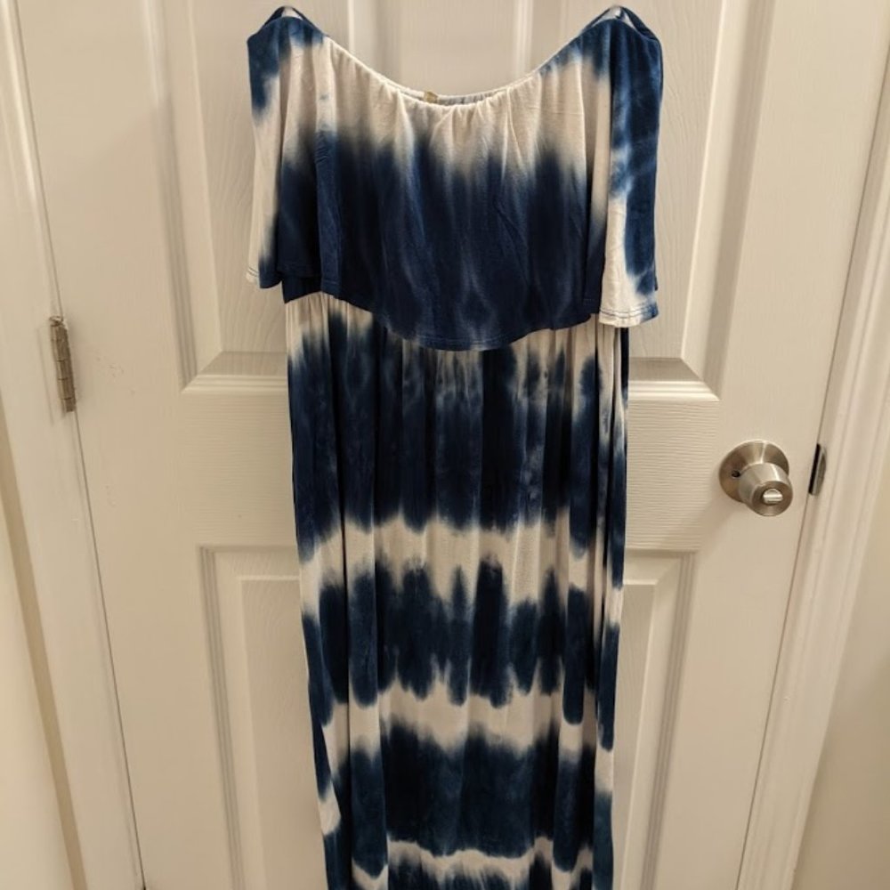 Jesse & J Dress Strapless Tie Dye